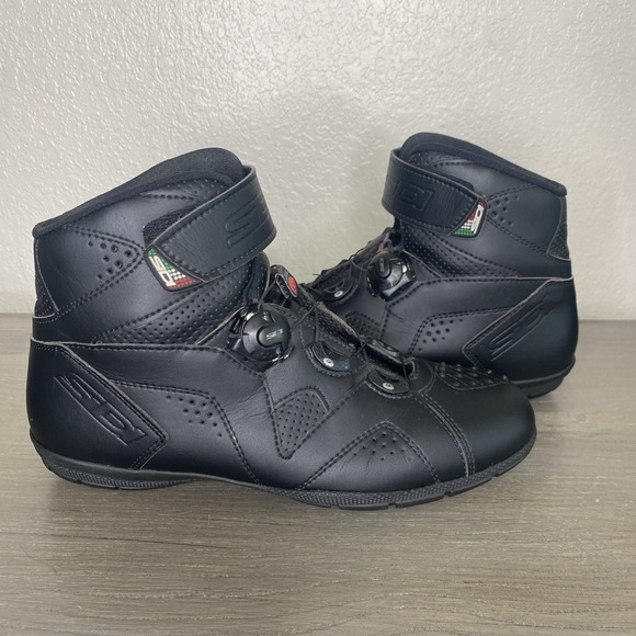 Black Sidi Nitro Black Boots Men's 7.5 Motorcycle - Picture 1 of 7
